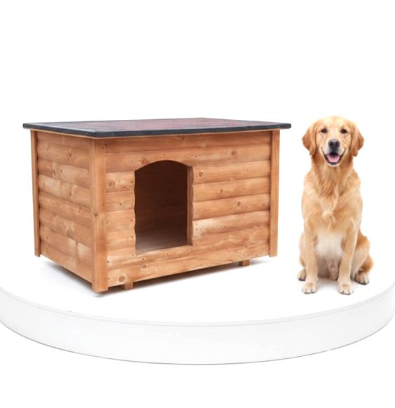 Будка для великого собаки не утеплена односкатна