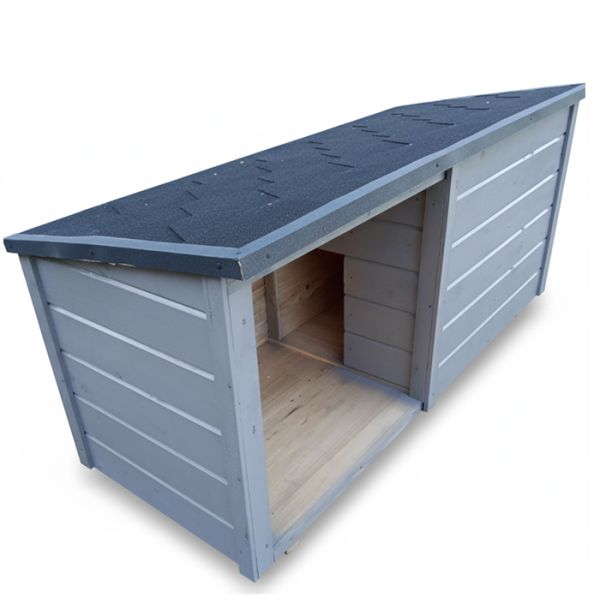 Будка для средней собаки не утеплена односкатная с тамбуром